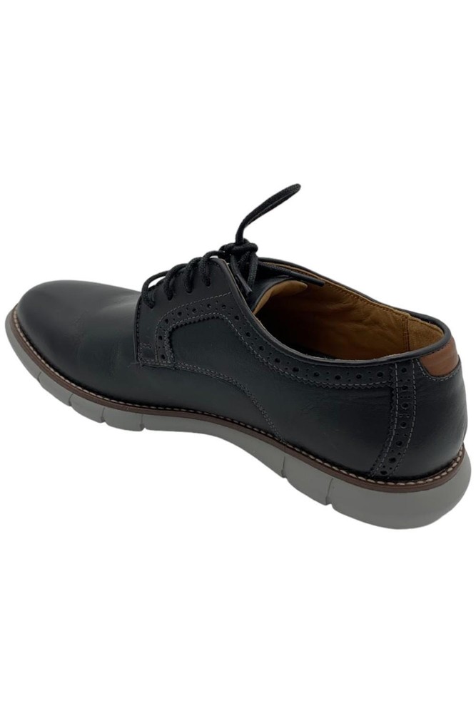 Johnston & Murphy Men's Holden Plain Toe Sneaker Black Full Grain