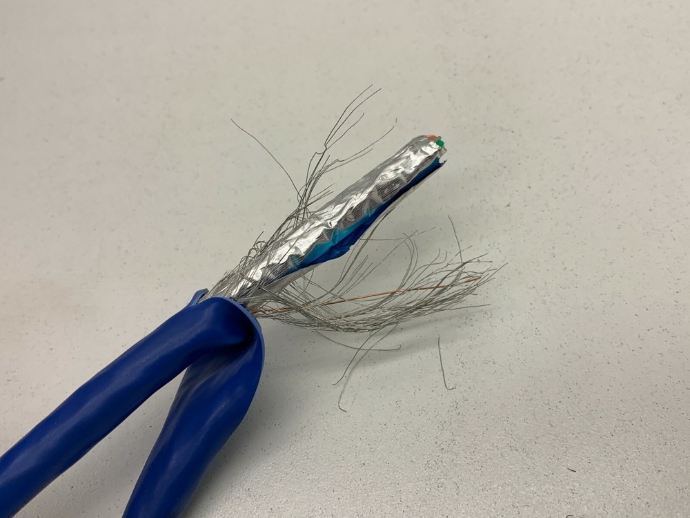 (10ft) CAT6 SFTP Braid Shielded & Foiled with Unshielded Pairs 23AWG LAN Cable