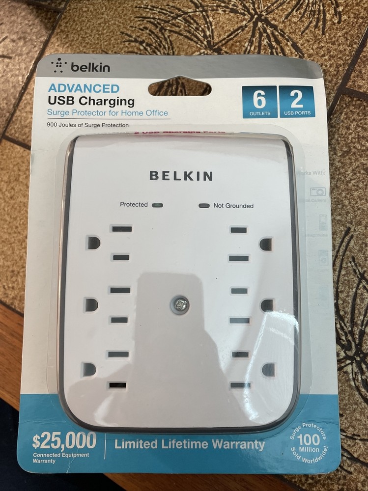 Belkin Advanced USB Charging _6 Outlets 2 USB Ports