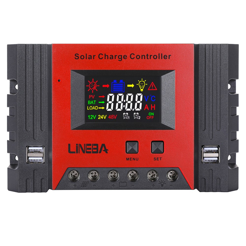 PWM Solar Charge Controller 100Amp 12V 24V 48V Auto Track Solar Panel Controller