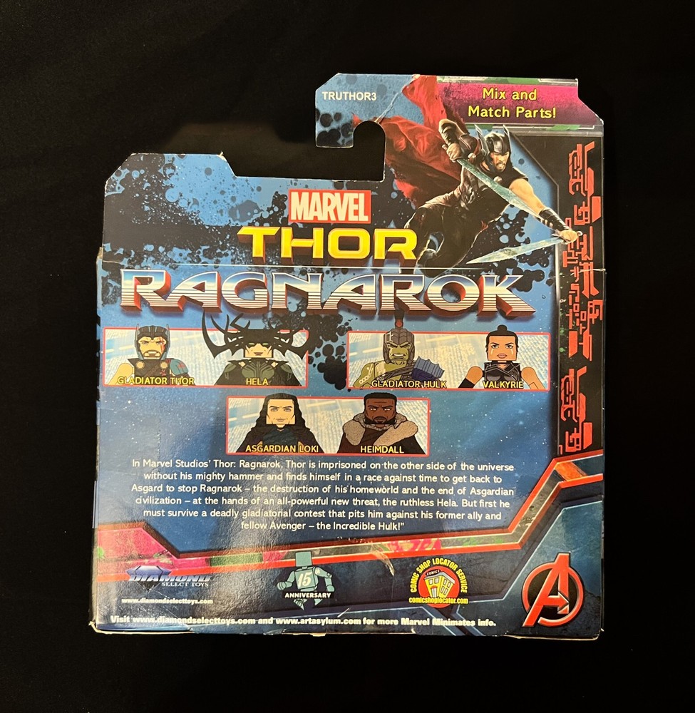 Marvel Minimates Thor Ragnarok – Gladiator Thor & Hela 2-Pack – NEW SEALED