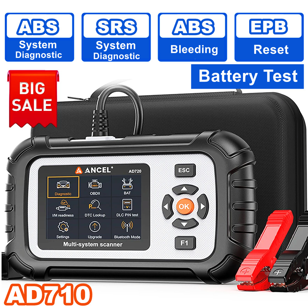 ANCEL Scan Tool ABS Bleeding SRS Engine OBD2 Code Reader Car Diagnostic Scanner