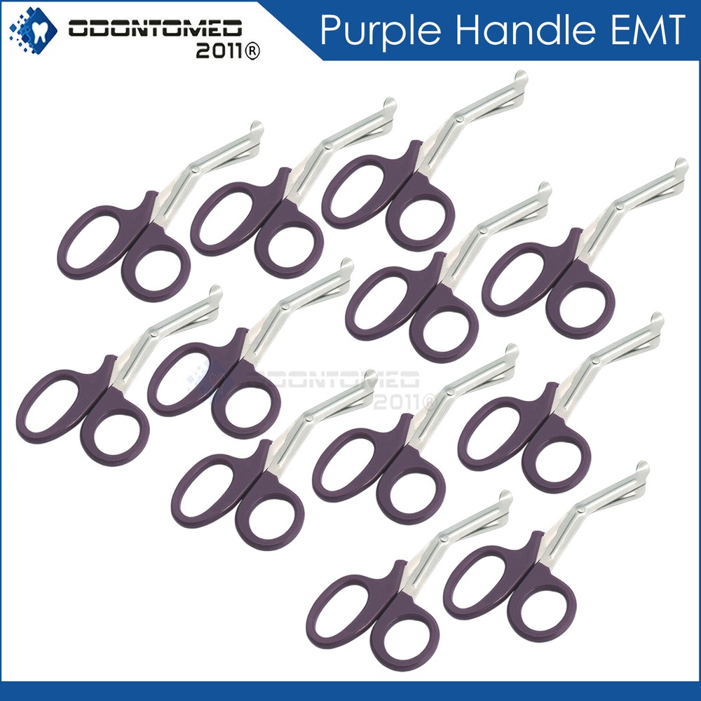 12 Emt Utility Scissors 5.5" (Purple Handle)