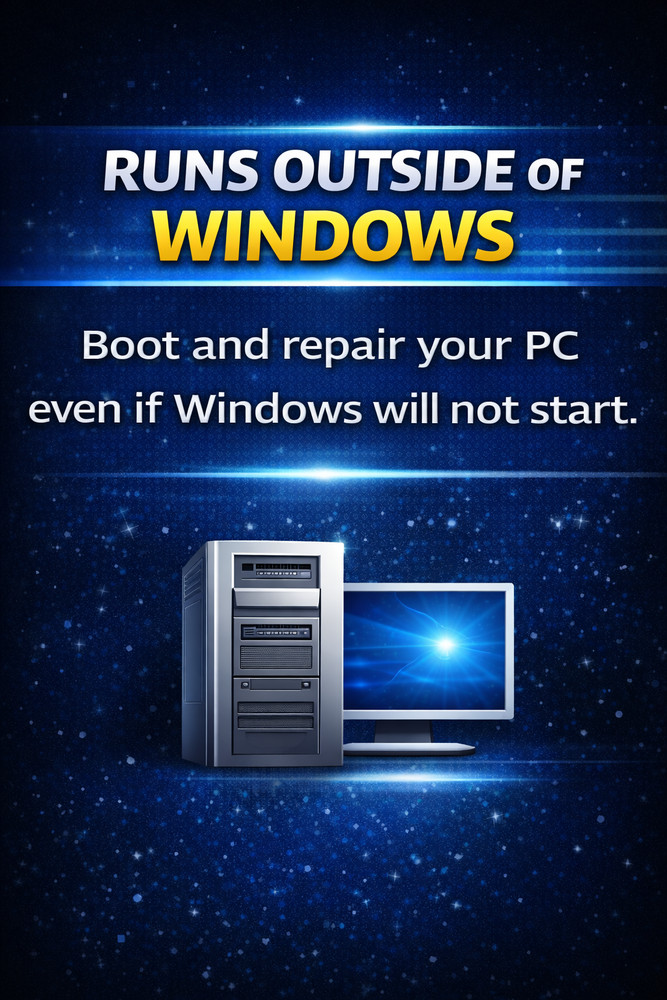 Bootable Windows Repair USB & DVD | PC Startup & Boot Recovery, Disk Diagnostic
