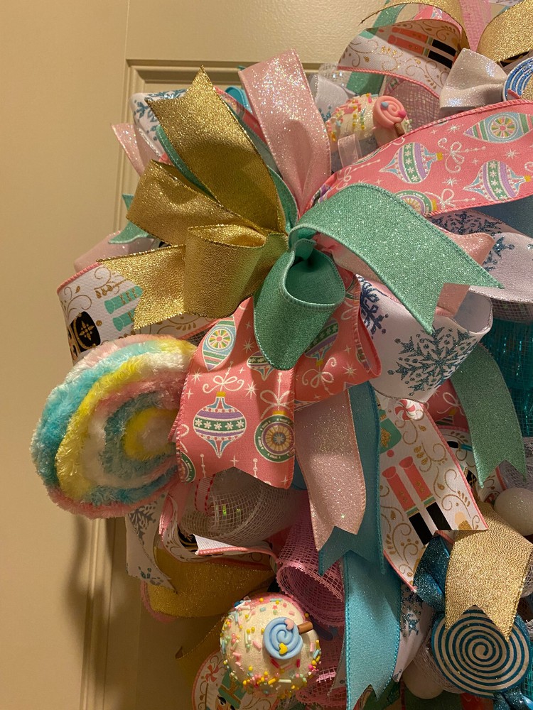 Nutcracker Christmas wreath,Nutcracker Christmas decor,Christmas Candy wreath