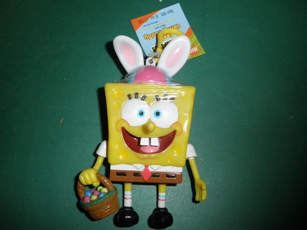 2004 SpongeBob SquarePants Easter Candy Buddy Nickelodeon Candy Keychain Sealed