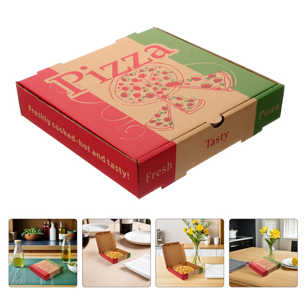 5 Pcs Pizza Packaging Box Cookie Storage Containers Bakery Boxes
