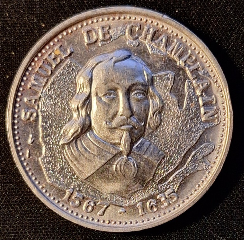 CANADA EXPLORER - SAMUEL de CHAMPLAIN 1567-1635 - MEDAL (Rotated Die Error)