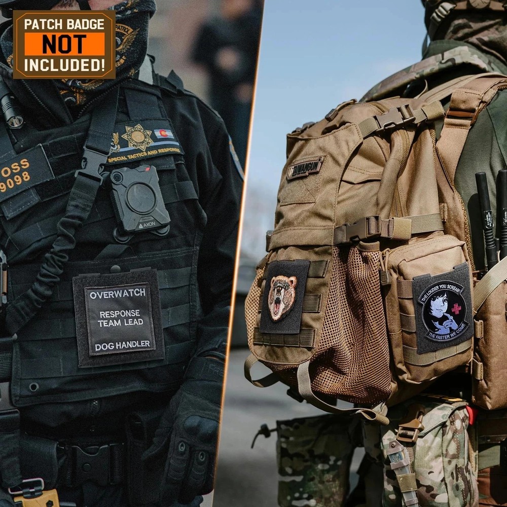 2Pack Molle Patch Panel Hook&Adapter Panel for DIY Patch Badges Tactical Molle..