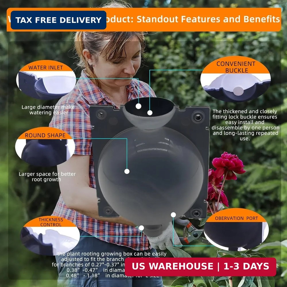 10 PCS Air Layering Propagation Kit -Thicker Version with Reusable Half Transpar
