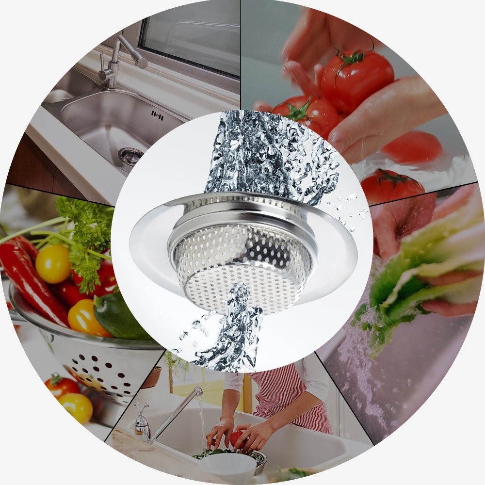 Fengbao 2PCS Kitchen Sink Strainer - Stainless Strainer, Steel