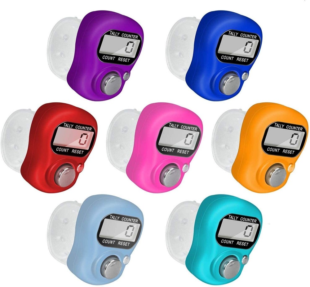 Electronic Finger Counter 5 Digit LCD Digital Display Tally Clicker 7 Pack