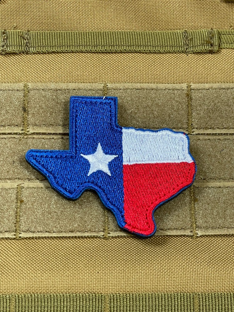 Teax Flag Patch Tactical Military Morale Hook Loop backed