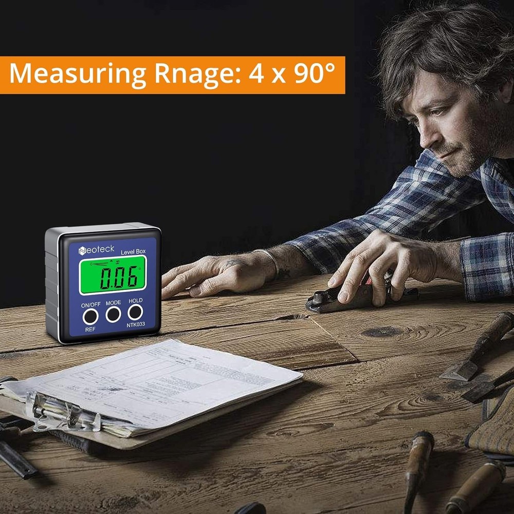 High Accuracy Digital Angle Protractor - Convenient and Lightweight Design
