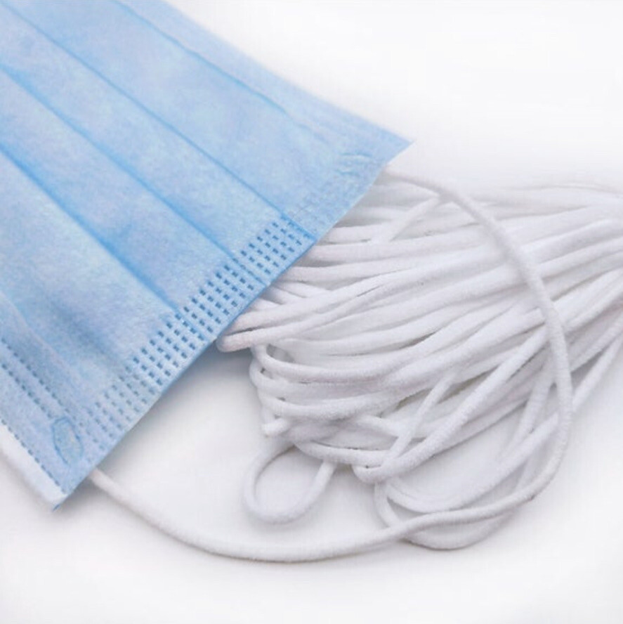 Elastic Cord, Face Mask Elastic, Soft Elastic, 100 Yards