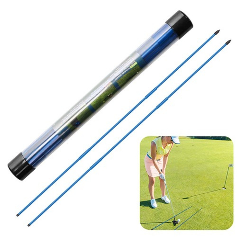 Golf Alignment Sticks 2Pack Collapsible Golf Practice Rods for Aiming FINGER TEN