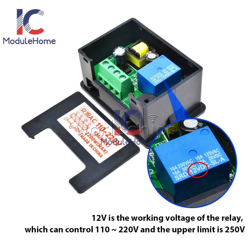 AC110~220V 1.37"LCD Microcomputer Time Controller Timing Module 10A 0000~9999S