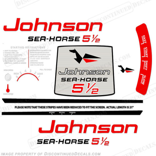 Fits Johnson 1959 5.5hp Decals