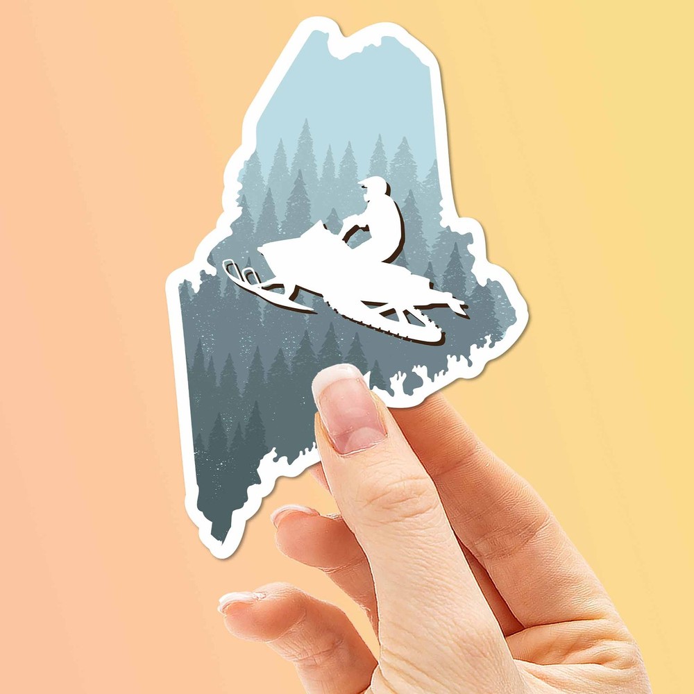 Maine Forest Snowmobile Sticker