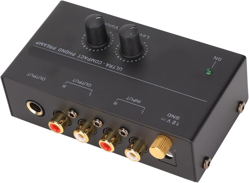 MR DJ PP500 Phono Turntable Preamp Input /TRS Output Stereo Knob Control Mini