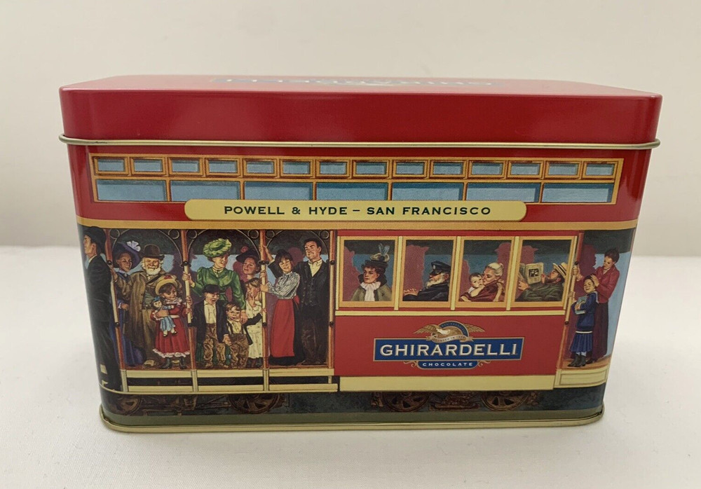 Ghirardelli Chocolate Tin San Francisco Cable Car Trolley (empty)