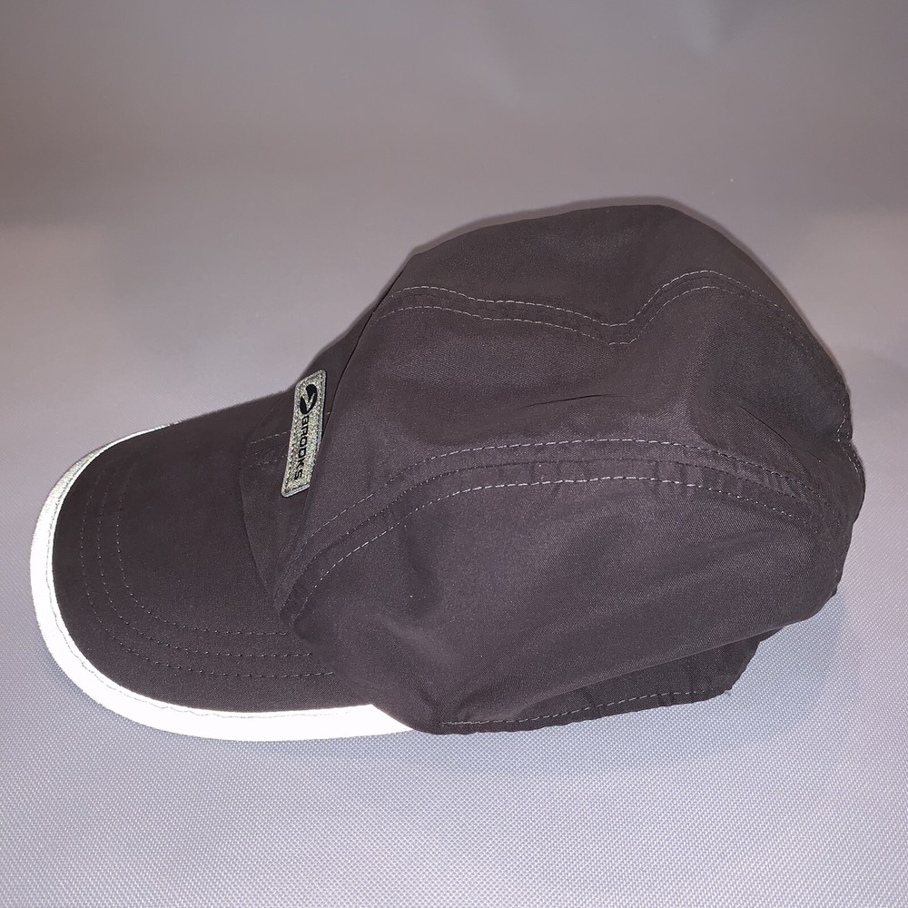 Brooks Running Hat Reflective Adjustable Gray Cap Red Light Strap NOT WORKING