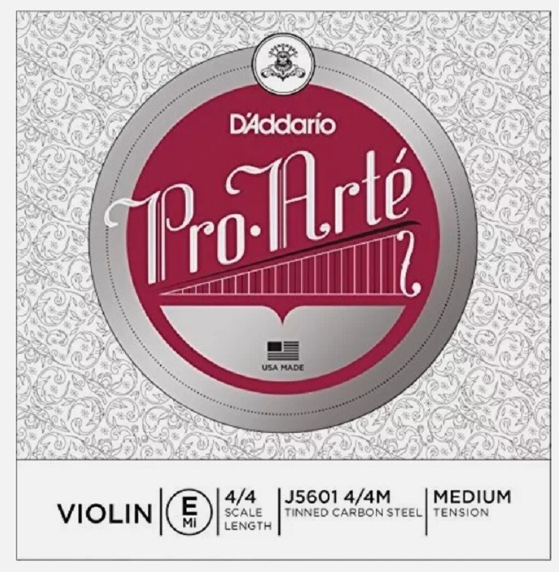 Pro-Arte Violin Single E String, 4/4 Scale, Medium Tension D'Addario