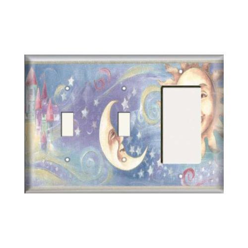 SnazzySwitch Sun And Moon Decorative Light Switch Plate Cover