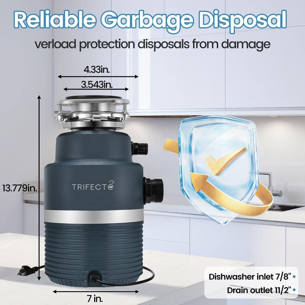Jeremy Cass 1 HP Continuous Feed Commercial Grade Garbage Disposal