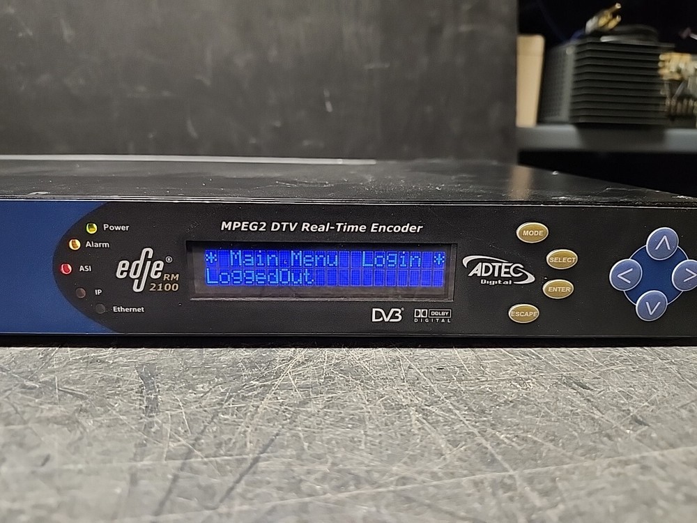 Adtec Edje RM-2100, MPEG2 DTV Real-Time Encoder