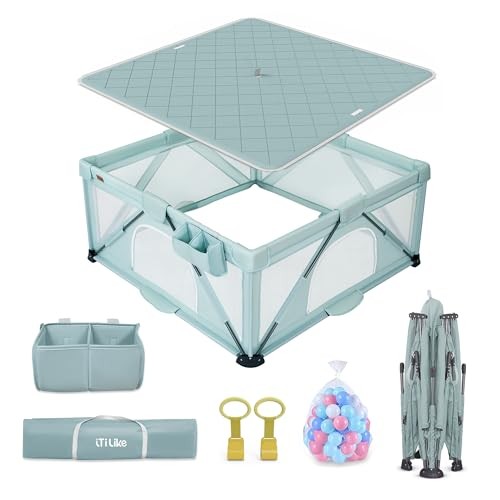 Foldable Baby Playpen, iTiLike 47x63