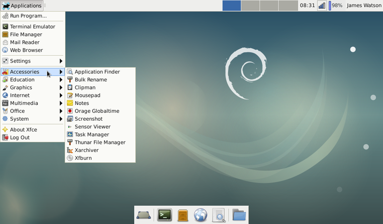 Debian Live Linux 11 KDE- Install / Live DVD ( i-386 64-bit)