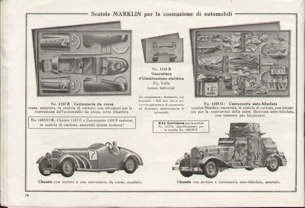 Märklin 1934 catalogue - Automobile construction IT aa