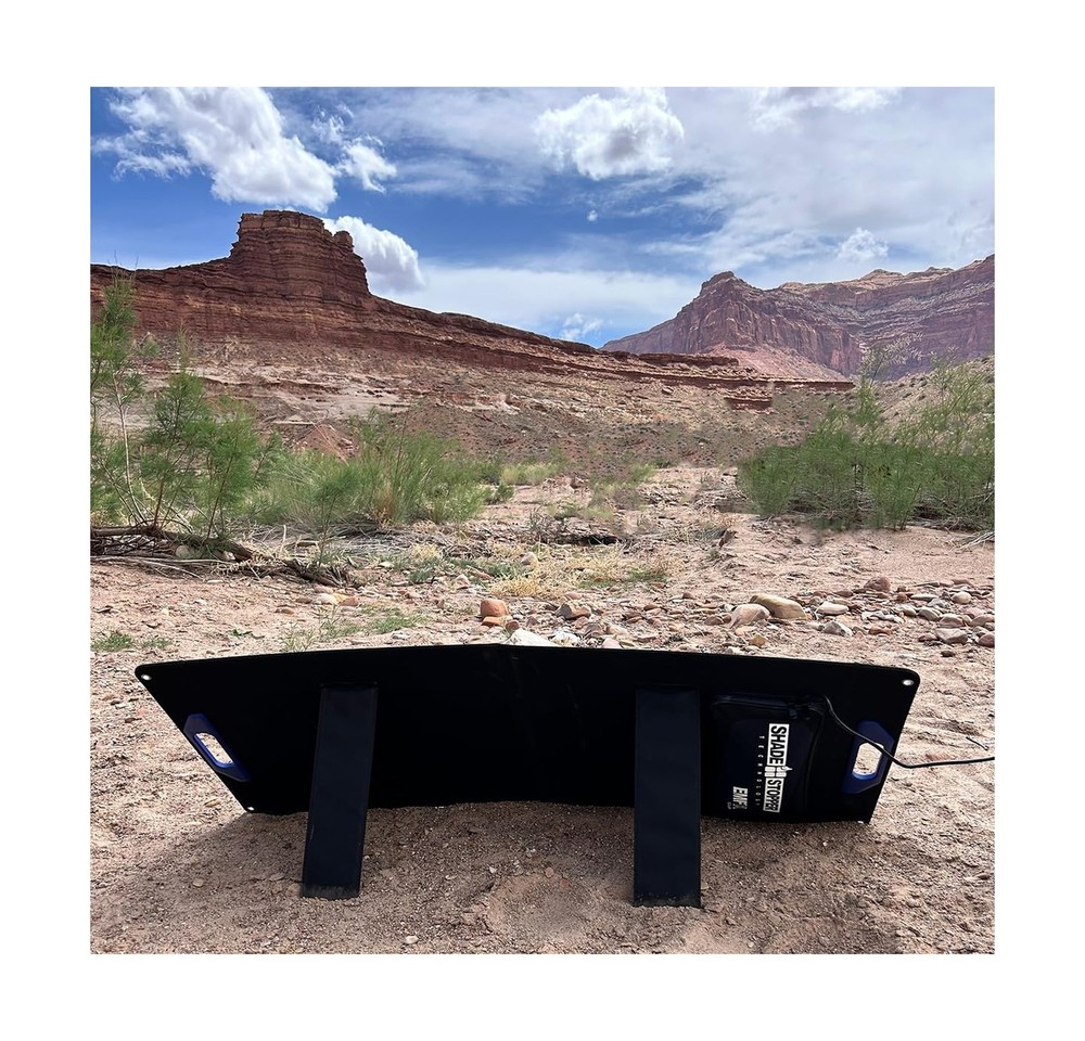 100 Watt Folding Portable Solar Panel- New Shade Stopper™ Tech: Output DOE