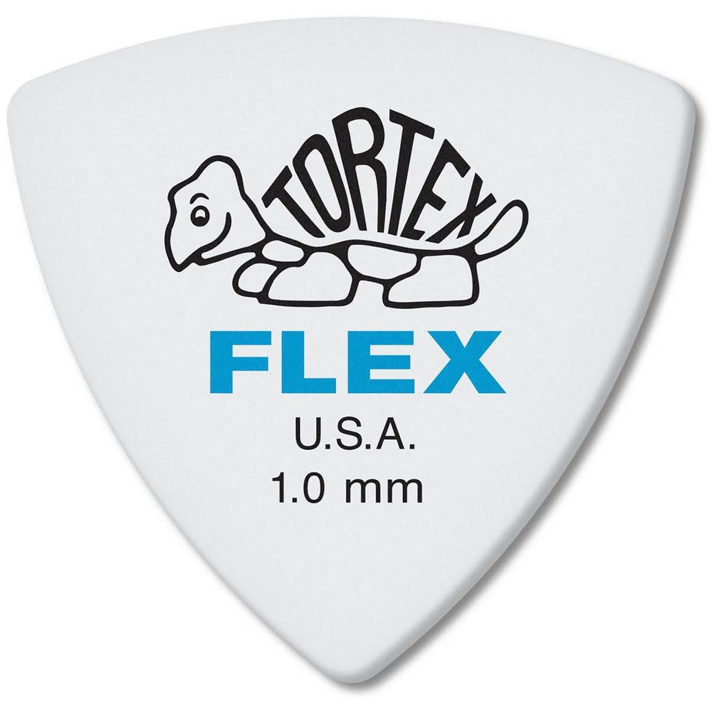 Dunlop 456P1.0 Tortex Flex Triangle Guitar Picks, 1.0mm, 6-Pack