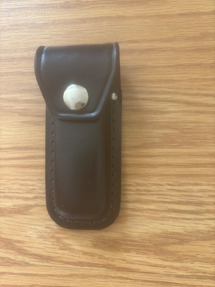 UNBRANDED BLACK LEATHER BELT LOOP FOLDING KNIFE SHEATH