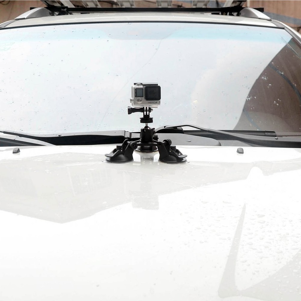 Triple Cup DSLR Camera Suction Mount /w Ball Head