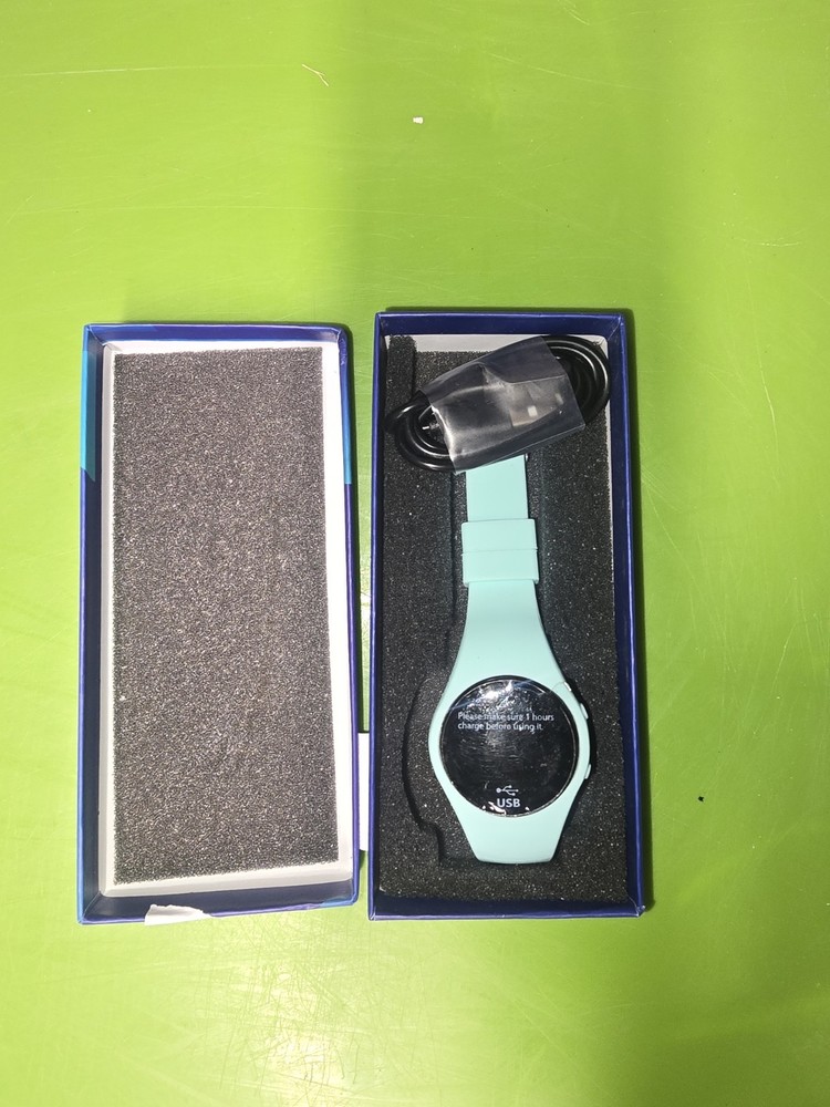 LED Pedometer Watch Light Blue New In Box