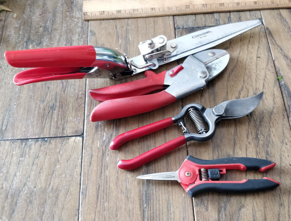 4 CORONA Garden Tools pruning shears pruner Hedge clipper ReConditioned