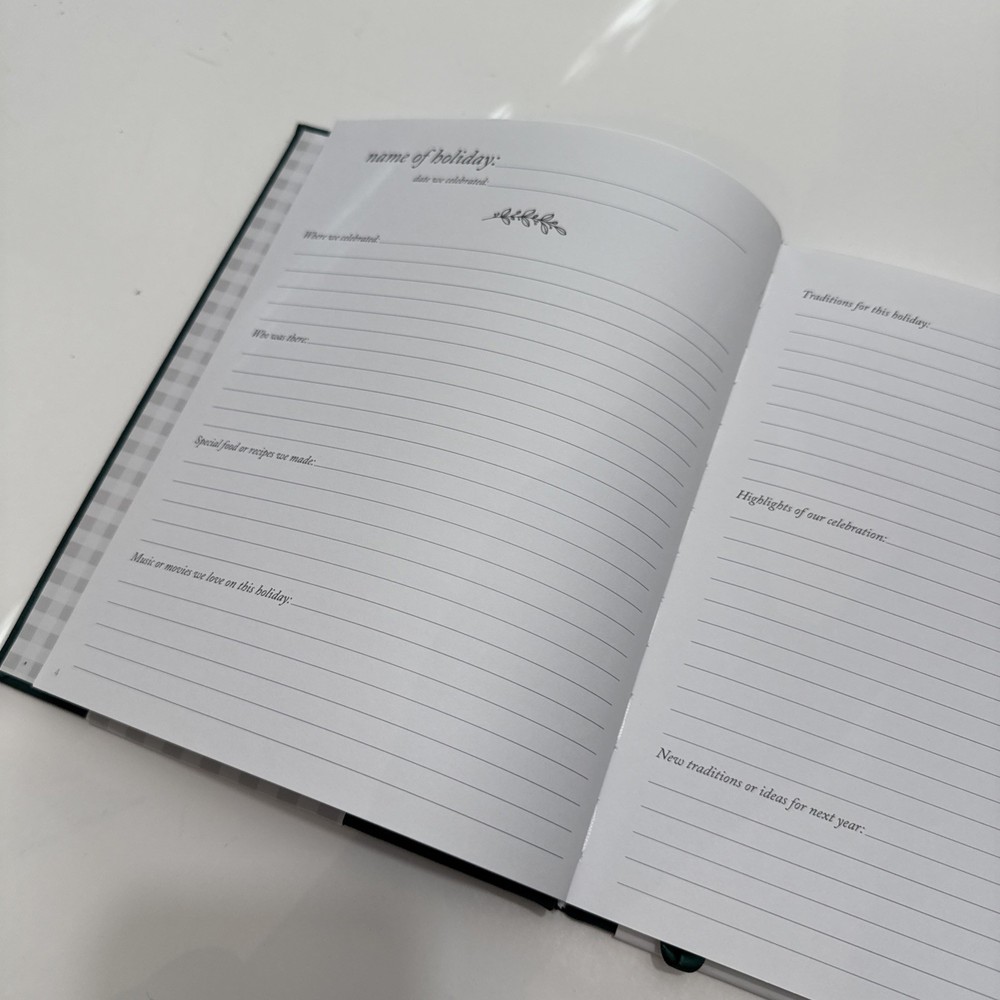 Holiday Memory Book by Duncan & Stone - Emerald - Hardback