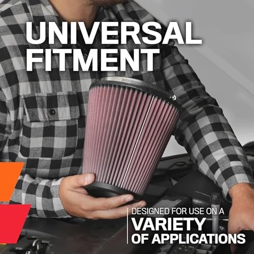 High-Flow Original Lifetime Universal Clamp-On Air Filter: High Performance,