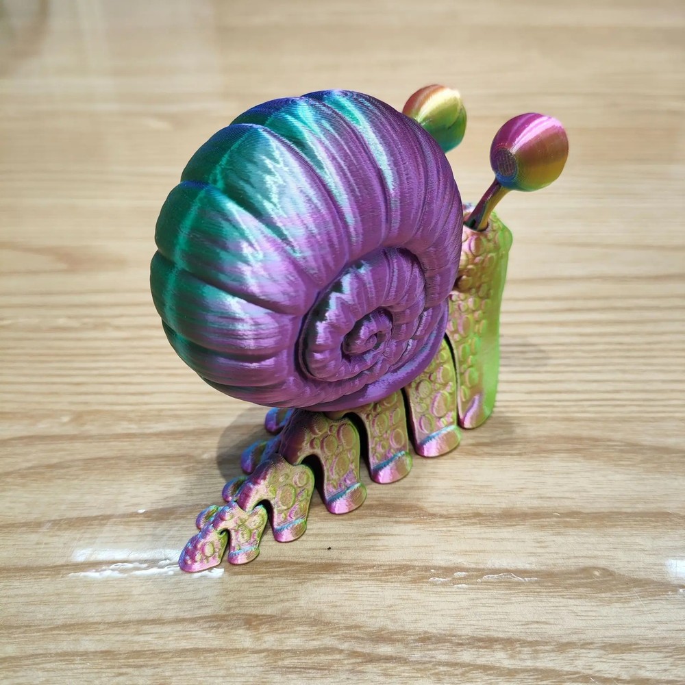Snail 3D Printed Model Sculpture with Movable Joints, Interior Decoration
