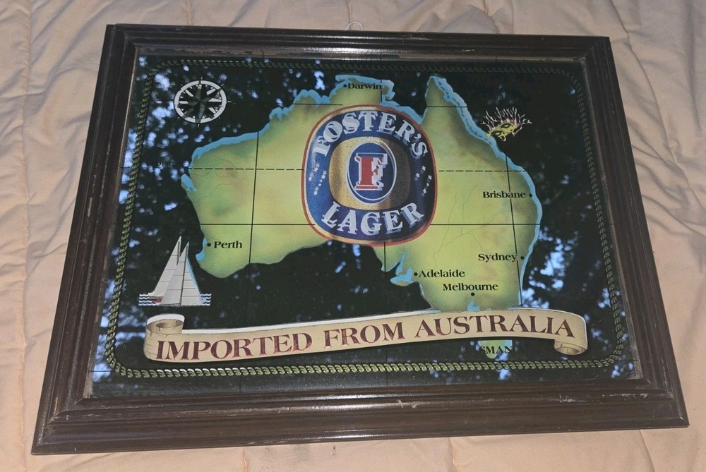 FOSTER F LAGER BEER MIRROR