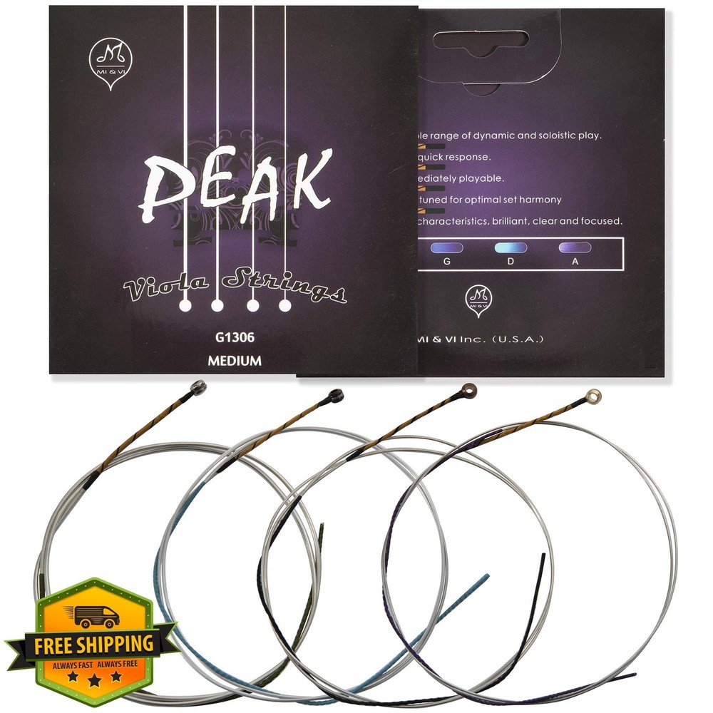 MIandVI Viola Strings Synthetic Core Pure Silver Medium