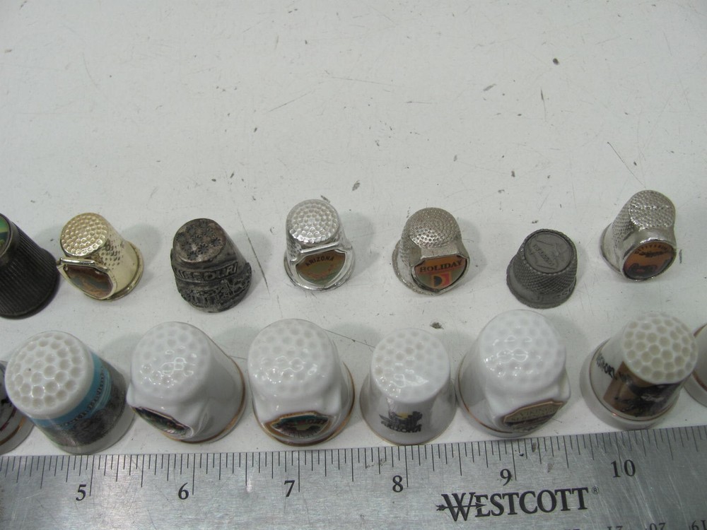 vintage thimble lot of 21