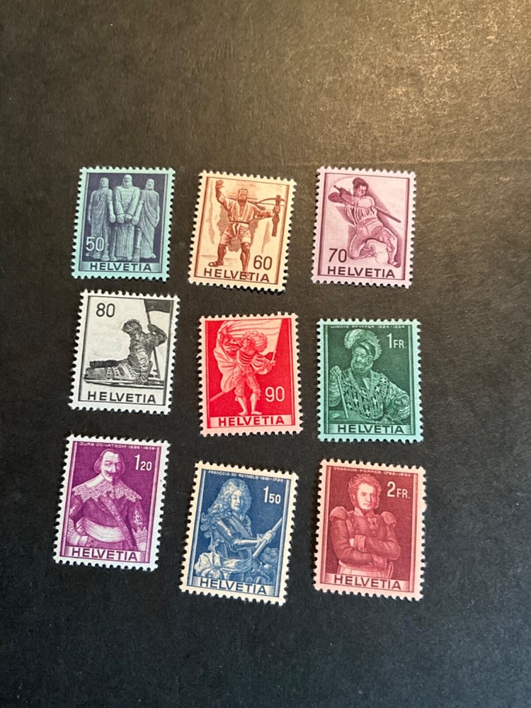 Switzerland Stamp #270-8 never hinged