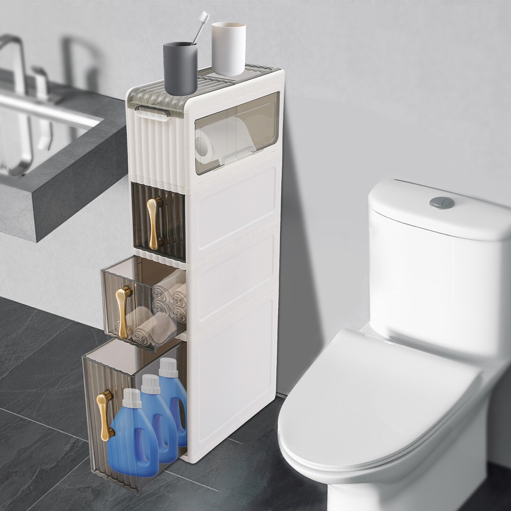 Stylish Bathroom Floor Cabinet with Large Capacity & Space-Saving Design