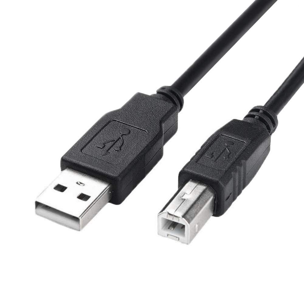 Printer to Computer USB Scanner Cable High Speed A Male B 10FT, Black