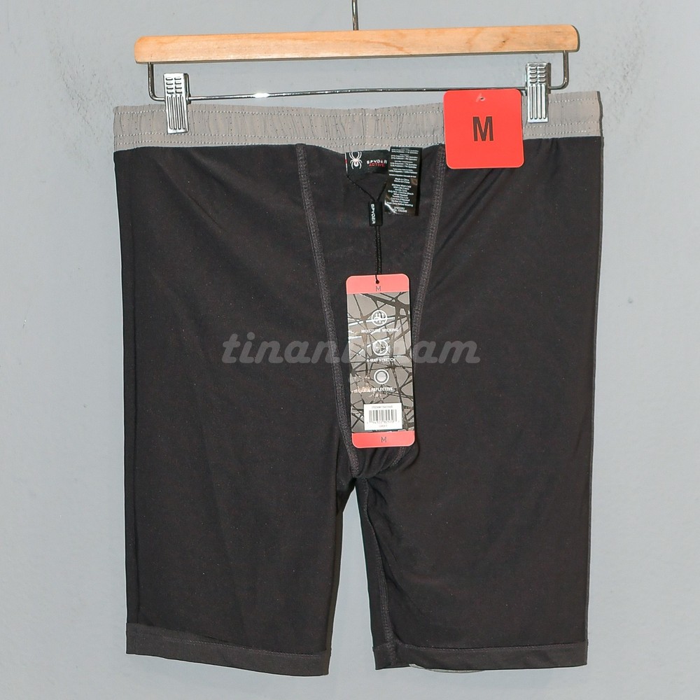 Spyder Active Men's Performance Proweb Stretch Shorts IN BLACK , GRAY