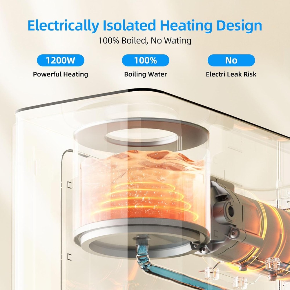 【99% NEW】800 GPD Reverse Osmosis System, Instant Hot Water Dispenser, Tankless